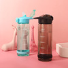 Plastic straw, cute capacious cup with glass for elementary school students, internet celebrity