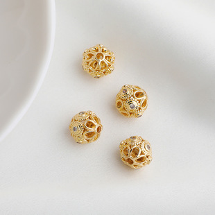 14K����ɫ��ʯ�U�ս����� ����A�龎�K������� diy�Ʒ���