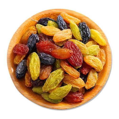 [Strictly selected] Xinjiang four-color raisins bulk wholesale 500g black currant yellow green raisins