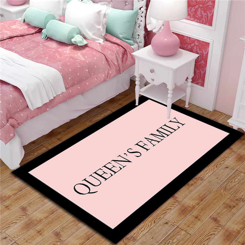 Manufacturer wholesale pink cartoon entrance door mat bedroom crawling mat girl home bedroom bedside mat