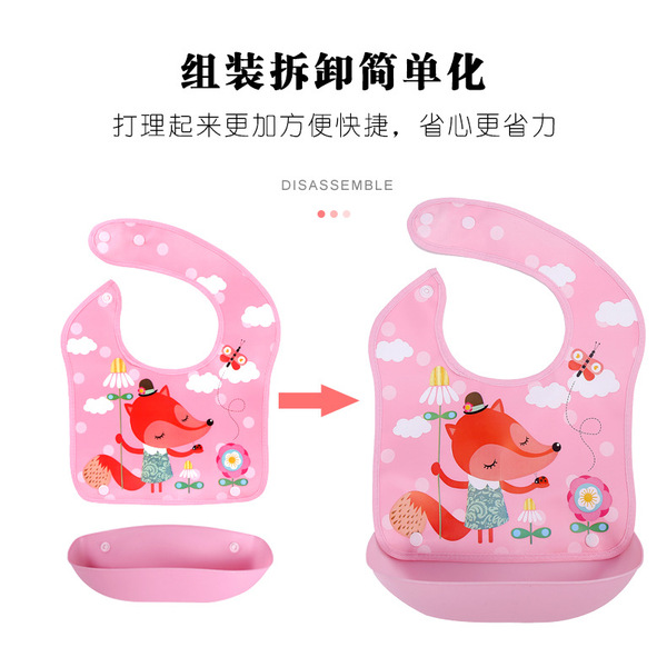Children's cartoon waterproof eating bib for baby for new born for…