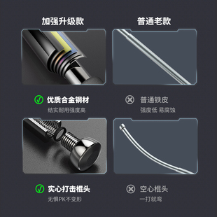 Self-Defense Legal Weapon Swing Stick Three-Section Stick Self-Defense Stick Telescopic Vehicle-Mounted Weapon Supplies Swing Stick Solid Multi-Purpose Wang Jin