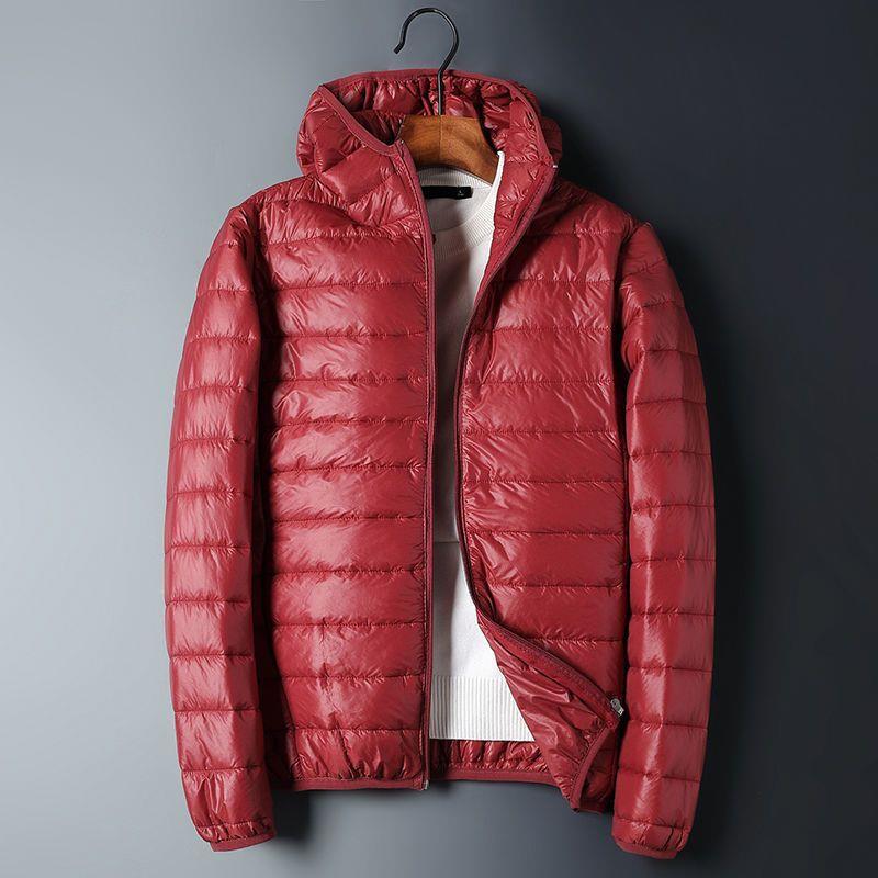 Fuera de temporada de algodón acolchado abrigo de invierno de los hombres Chaqueta corta SLIM-Fit ligero algodón acolchado chaqueta delgada más tamaño de pie collar abajo chaqueta de los hombres