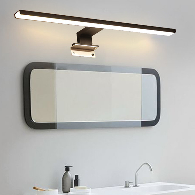 Luz frontal para espejo con tira de aluminio a presión, impermeable, antivaho, para baño, tocador, gabinete de espejo, luz de maquillaje.