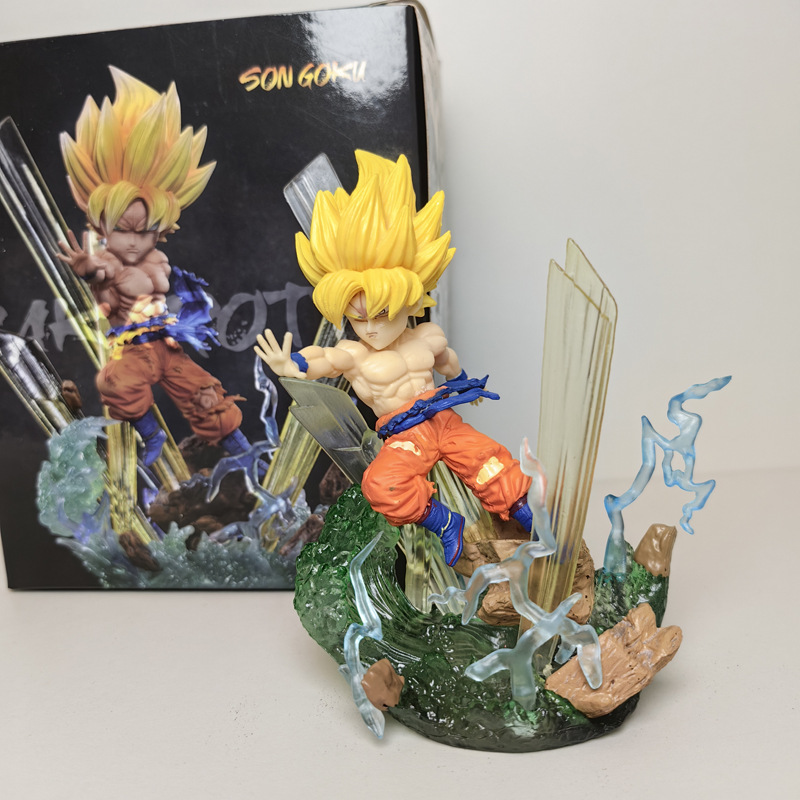 Siete Dragon Ball G5 serie Q edición Frissa Goku Vegeta decoración hecha a mano modelo de chasis adornos