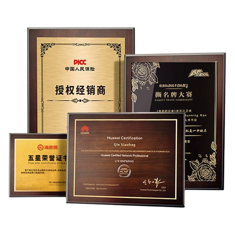 Орех цвет твердой древесины Кристалл уполномоченная медаль изготовление акриловой почетной таблички вступление в партию деревянная медаль