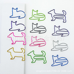 New Animal-shaped Paper Clips, Colorful Cat-shaped Creative Shaped Clips, Cartoon-style Dog-shaped Paper Clips