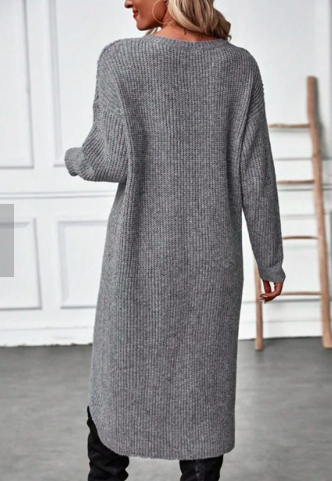 Women's Clothing knitted long dress jacket_voghion.com