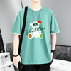 False two Short sleeved T-shirt student Little Bear cotton material T-shirt Teenagers handsome T-shirt jacket Base coat