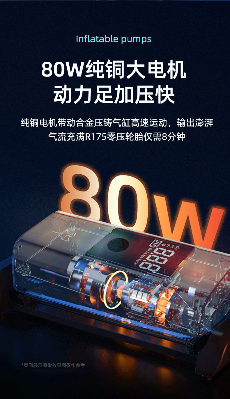 Car Air Pump Small Car Air Pump Cross-Border Portable Digital Display Air Pump Electric Air Pump