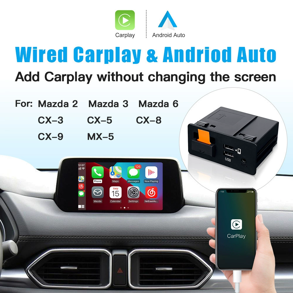Применимо Mazda Оригинальное обновление автомобиля Carplay Android auto USB модуль TK78669U0C Overseas