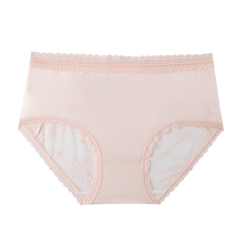 Encaje entrepierna de algodón puro transpirable y sin costuras sexy encaje caliente chica puro deseo triángulo pantalones cortos cabeza nueva refrescante