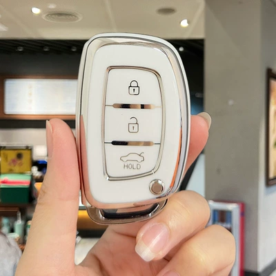 Sonata Rena ix25 Accesse Tucson – Car key bag - modern-a-silver-white-single-shell