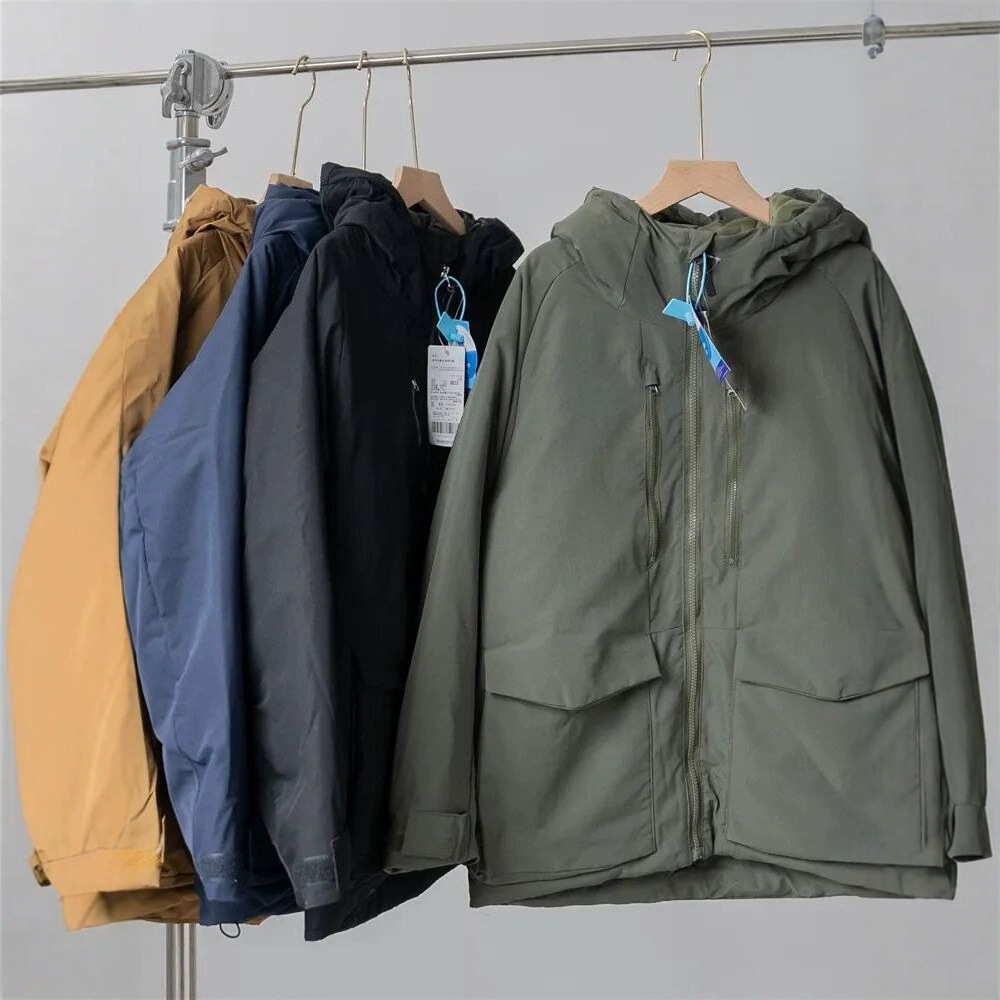 High-performance composite hooded jacket, autumn and winter smart thermal down jacket, windproof, rainproof, three-proof outdoor 459622
