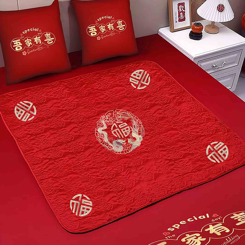 Mujeres de boda almohadilla de boda almohadilla de boda almohadilla de boda almohadilla de bordado de 100 fu para aumentar el cojín de la habitación de la boda edredón