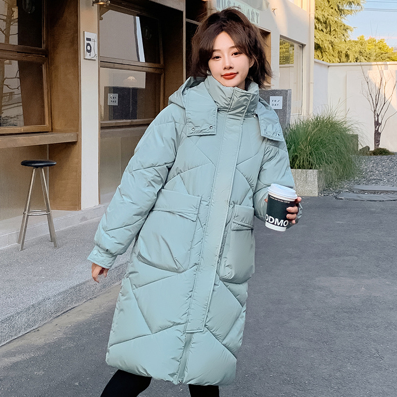 Ropa de algodón para mujeres mediana y larga 2023 invierno nuevo estilo simple de calidad cálida y gruesa chaqueta de algodón relajado delgado image 8