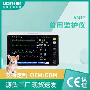 Cross-Border Export Yongkang Ecg Monitor Pet Equipment for Cats and Dogs Pet Hospital Multi-Parameter Monitor