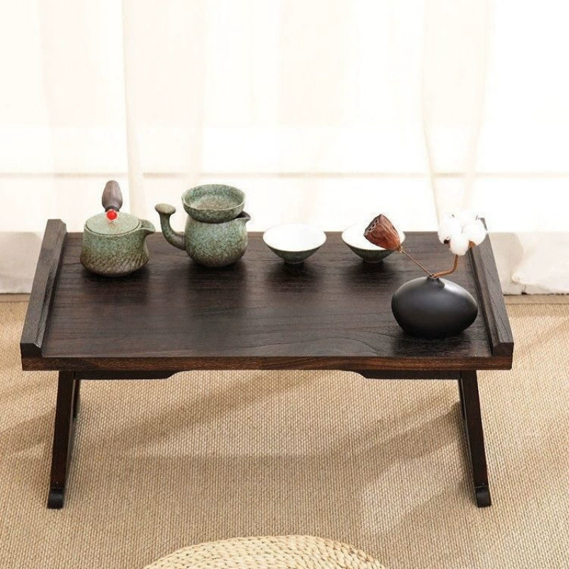 Складной стол из цельного дерева в древнем стиле