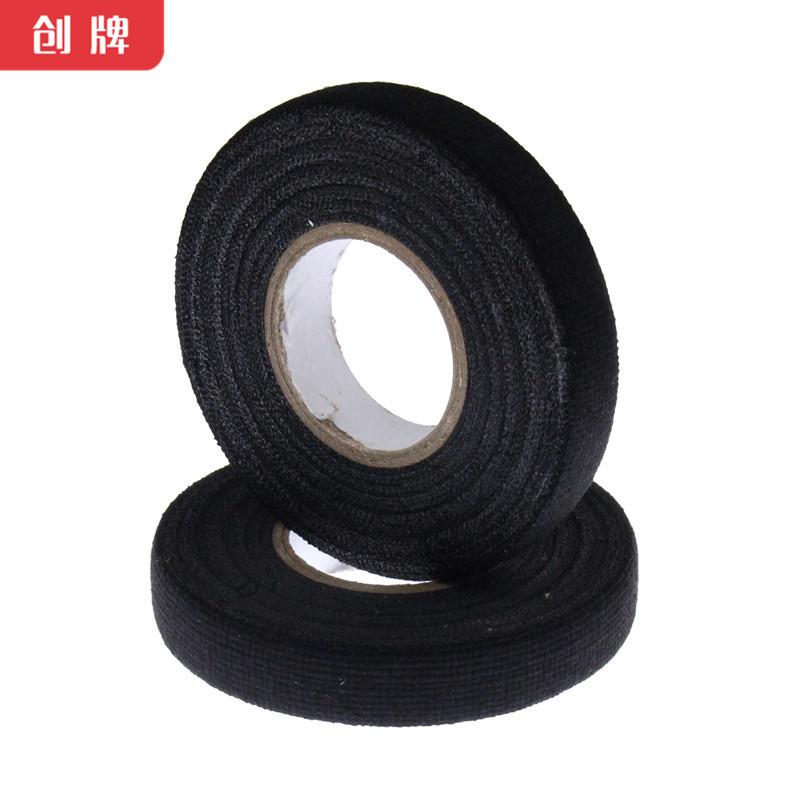 黑色绒布胶带电工绝缘胶带黑色车用线束绒布胶带