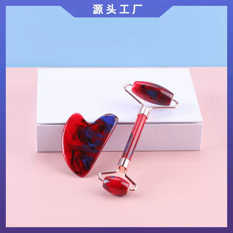 现货批发新款火星球滚轮刮痧板套装 脸部全身按摩疏通经络按摩器