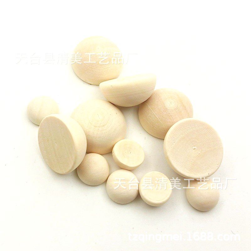 8-50mm color madera loto hemisferio cuentas medio borde semicírculo cuentas de madera decoración