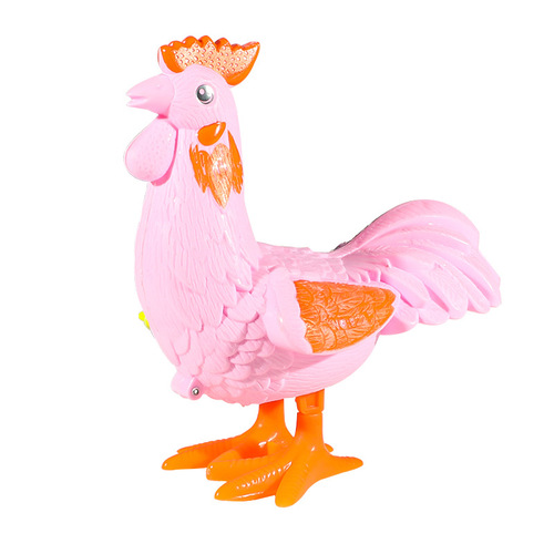 Spring-wound colorful rooster baby on-chain spring-wound little chicken toy small animal jump rooster kindergarten prize