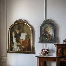 批发树脂拱形相框复古艺术客厅背景墙装饰画组合卧室法式餐厅