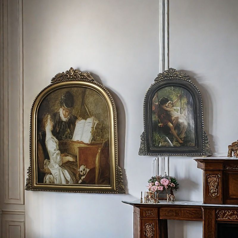 Wholesale Resin Arch Photo Frame Retro Art Living Room Background Wall Decoration Painting Combination Bedroom French Restaurant