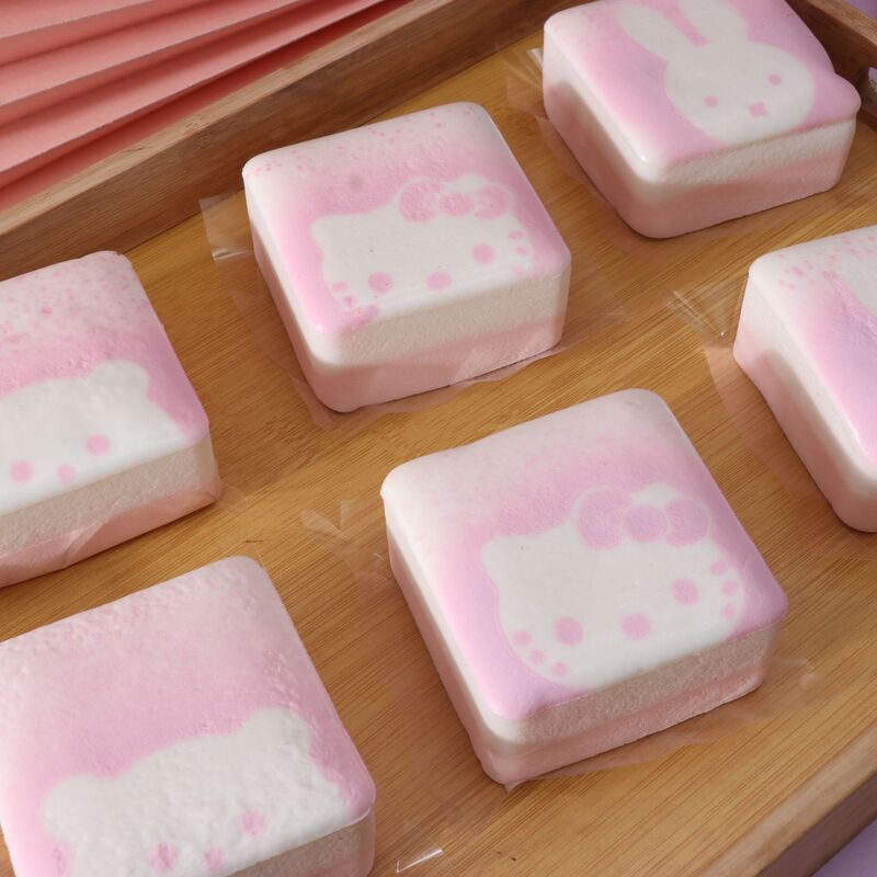 Cartoon Soft Slow-Rebound Milk Brick Simulation Sticky Toast Finger-Sucking Texture Stress Relief Squishy Toy Decompression