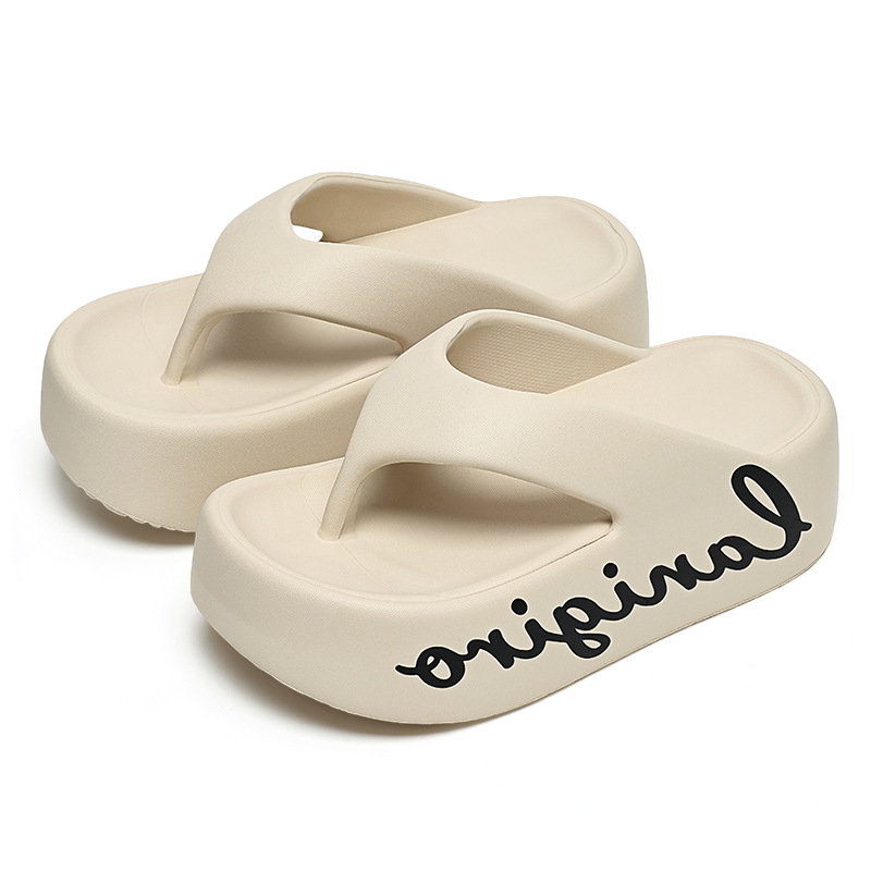 Women's Thick-Soled Flip-Flops, New Top Quality Summer Fashion EVA Slippers Outdoor Wear, Non-Slip Beach Thong Sandals For Women_voghion.com
