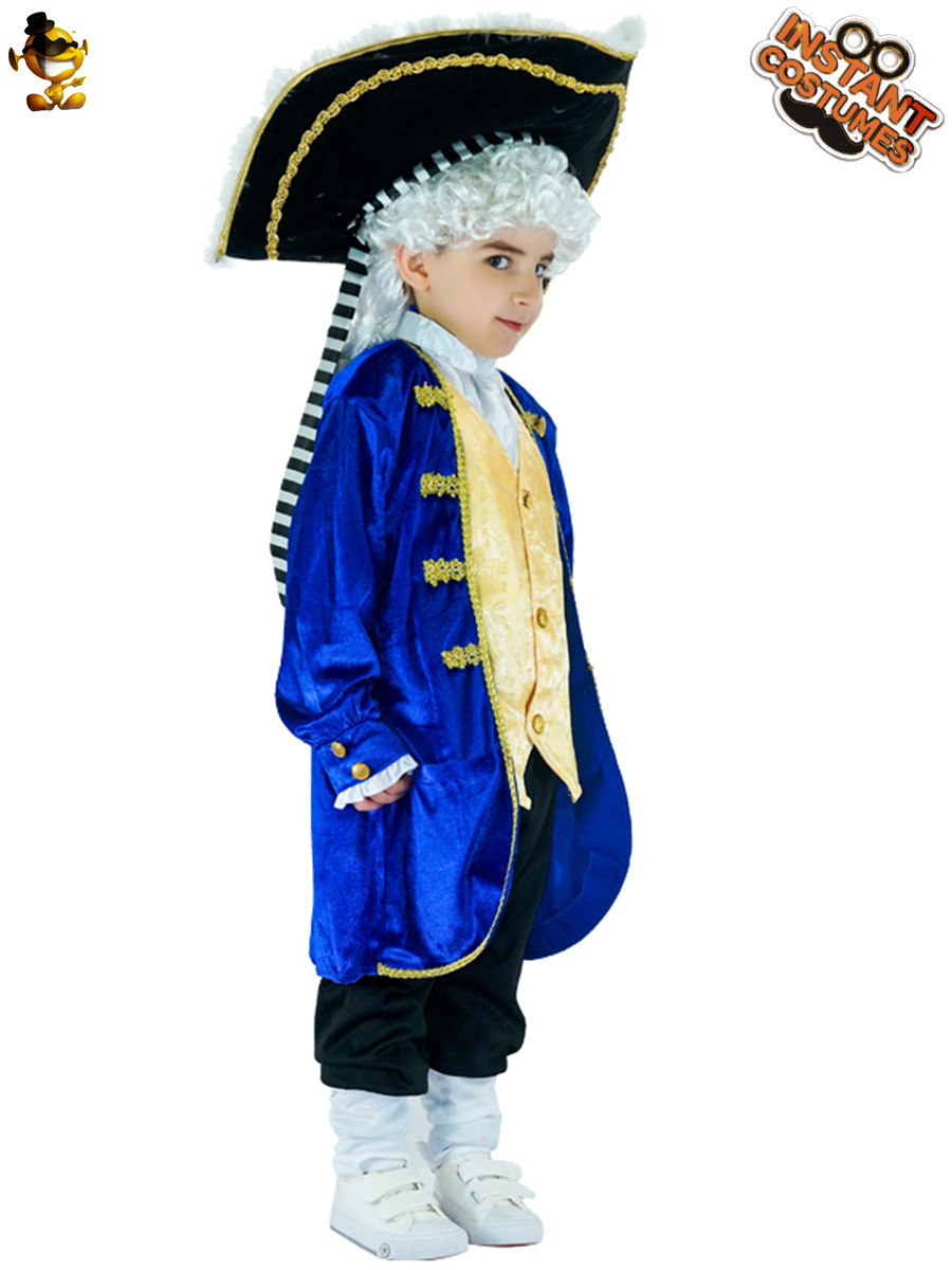 De Halloween niño niños medieval capitán mar general Cosplay traje pirata cos