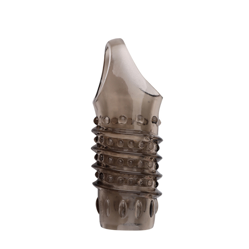 Wolf-Tooth Textured TPE Condom Sleeve, Thickened Delay Design, Transparent Adult Set — detail image 23