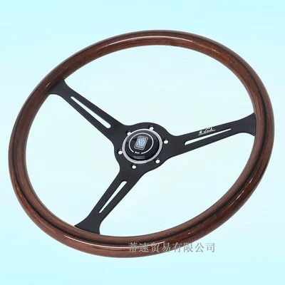 classic retro imitation wood steering wheel — Steering wheel