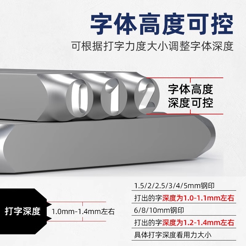 字型鋼印高硬度合金アルファベット数字鋼打号工具鋼字デコーダ鋼字頭3-12.5|undefined