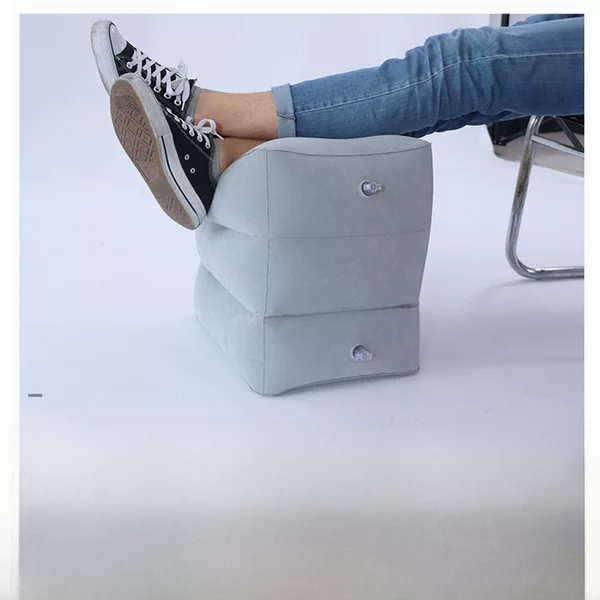 Portable Inflatable Stool Outdoor Travel Three-Layer Foot Pad Aircraft High-Speed Rail Bus Office Car Footrest Rest