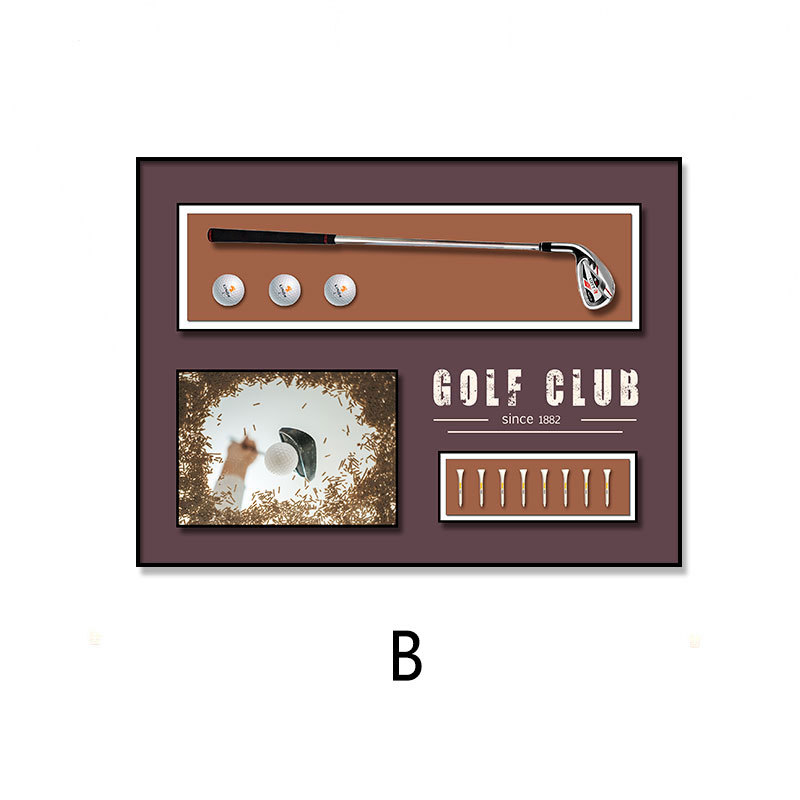 Golf colgando pintura sala de estar pintura decorativa sofá fondo pared pintura pasillo mural club colgando pintura
