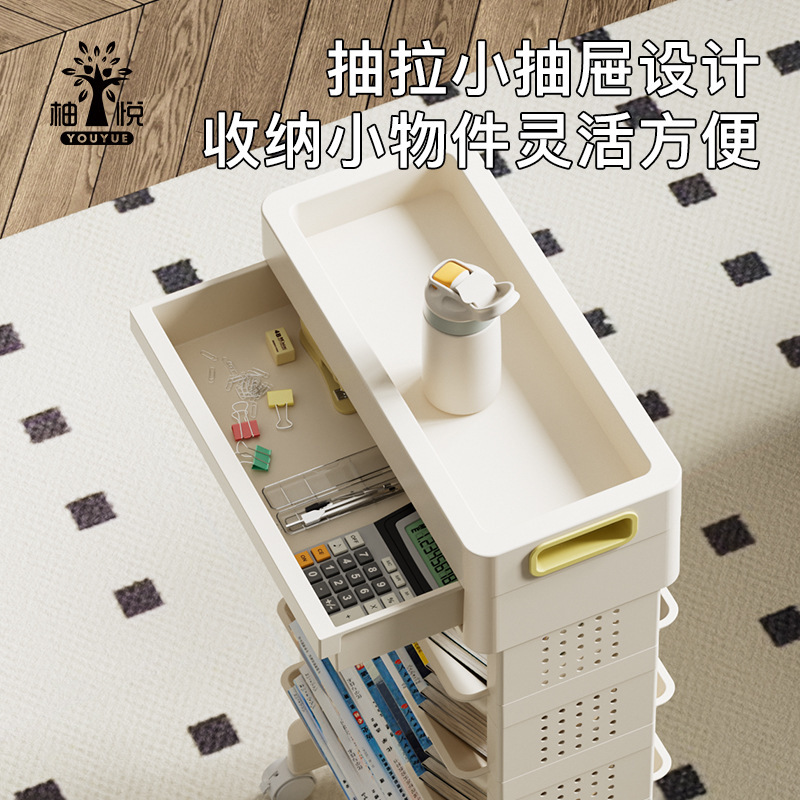 可動本棚床置き車輪付き教室デスクトップ教科書収納ラック研究用大容量多層本収納ラック|undefined