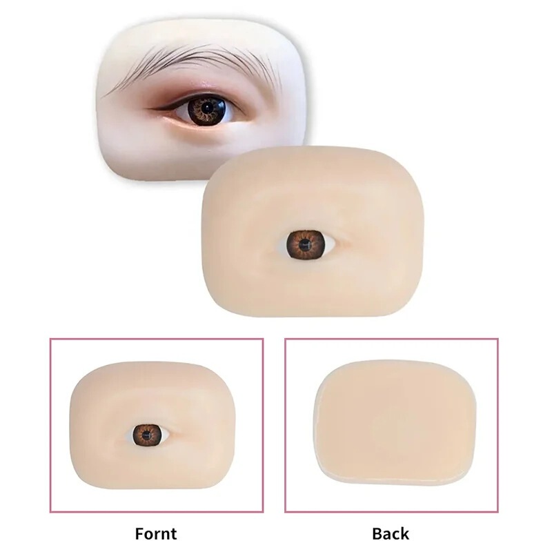 Beginners Practice Skin Eye 3D Silicone Practice Skin Eyebrows Eye Tattoo Training Fake Skin Eyelization