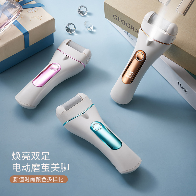 Digital display electric dermabrasion pedicure machine, rechargeable foot grinder, automatic removal of dead skin, calluses, pedicure machine for home use