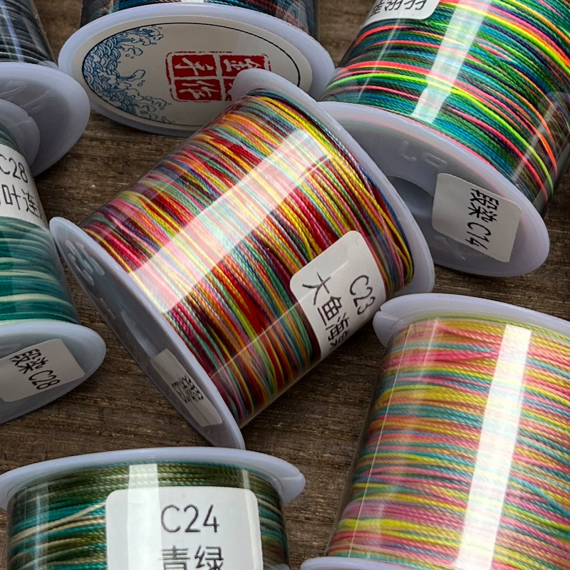 Купите 10, получите 1 бесплатно секция вощеной нити, 12 нитей толщиной 0,7 мм, кольцо ручной работы, веревка, ожерелье, узел