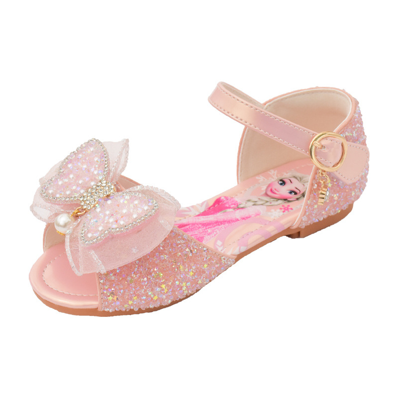 Fábrica al por mayor de los niños zapatos de cristal zapatos de verano Aisha princesa zapatos de bebé de fondo suave sandalias de las niñas zapatos congelados