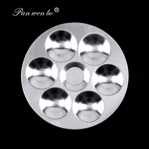 Student cross-border aluminum metal color mixing supplies painting colors color mixing plate round rectangular color mixing plate color palette