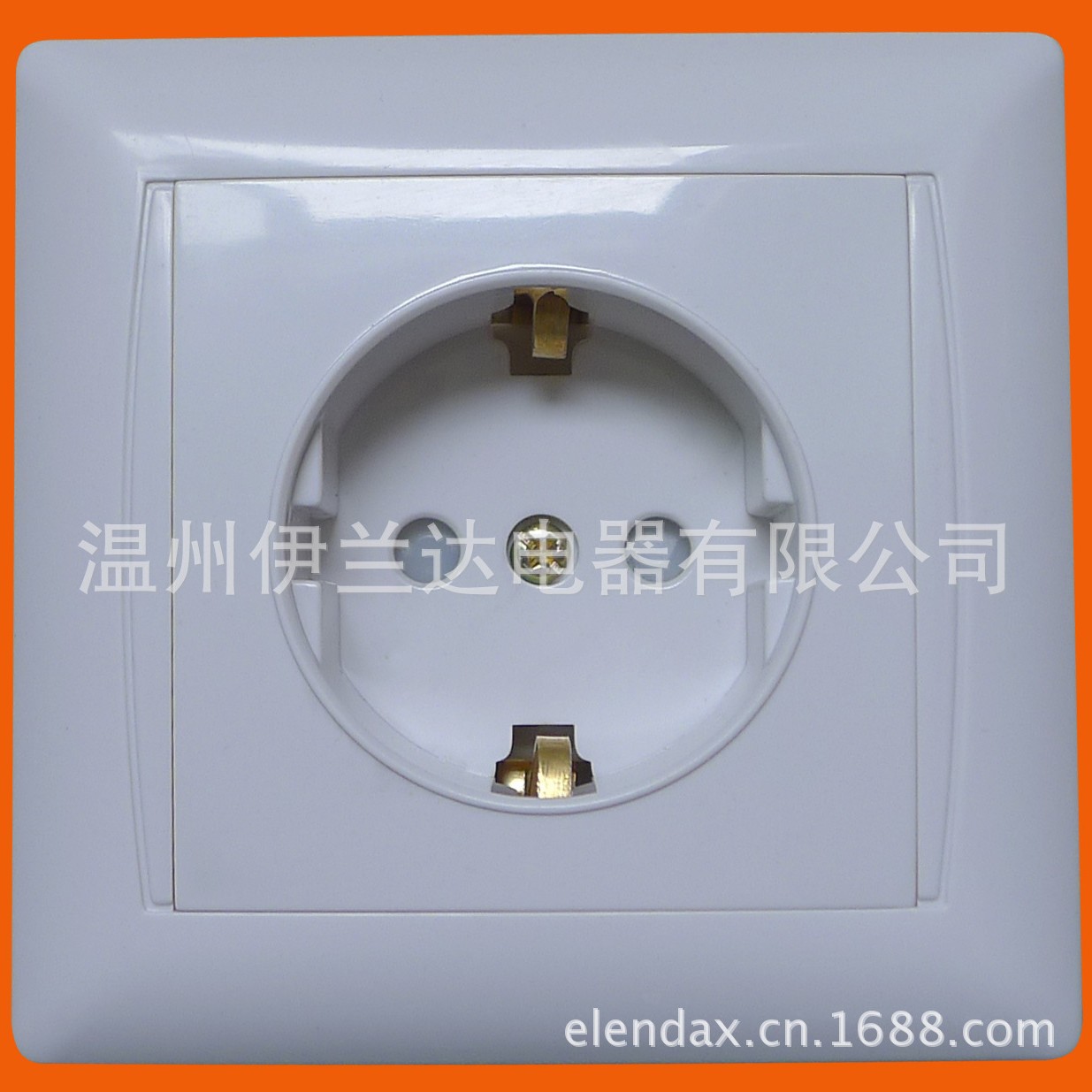 供应欧式暗装　一位接地插座　塑料后座　可带儿保