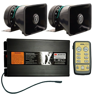 Car horn/tweeter a 400W amplifier and AS940S