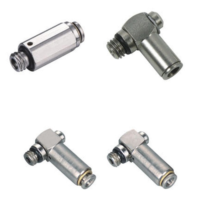 英制全金属迷你接头自锁气动快速接头 微型迷你气嘴气动辅助件