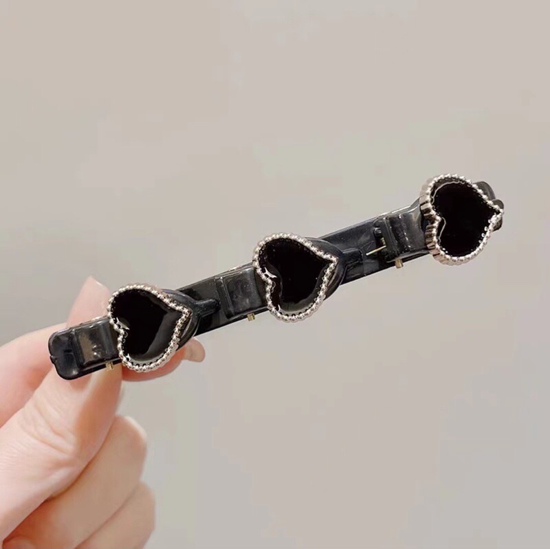 新しい四つ葉のクローバーのアヒルのくちばしクリップ、編み込みヘアクリップ、サイド編み込み二重層前髪クリップ、散らかった髪の装飾品を整理します。|undefined