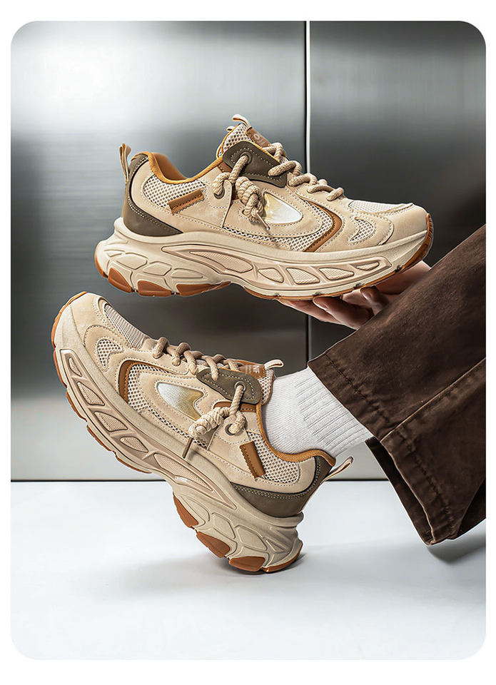 Giày sneaker dad shoes nam cỡ lớn, thân lưới thoáng khí, đế dày tăng chiều cao, gót 3–5 cm — D 71m Thẻ, D71 màu đen, D71 xám bạc chi tiết 25