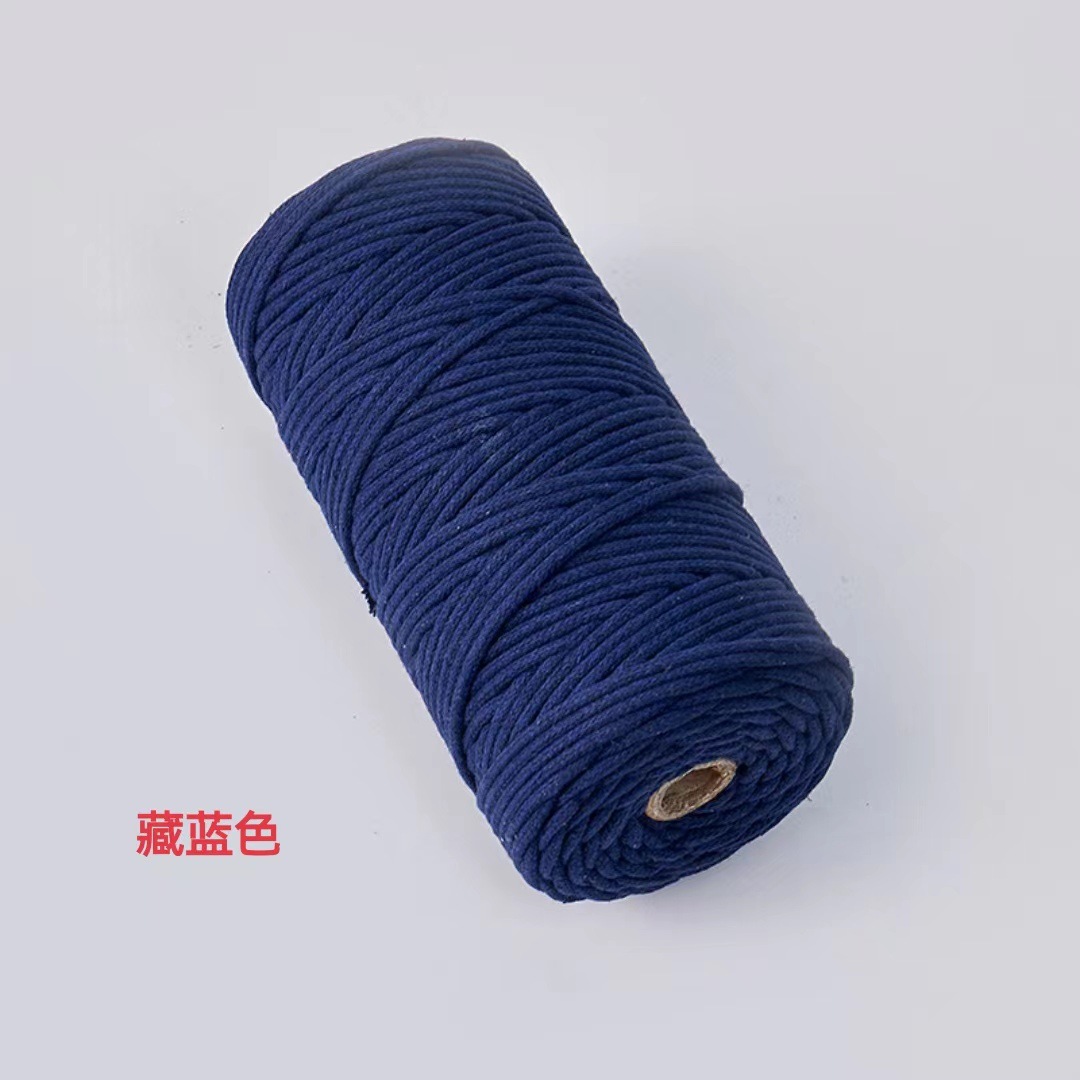 Cuerda de algodón con núcleo de color de 4mm, cuerda de nudo, pulsera de cuerda tejida a mano, cuerda de algodón, cuerda de tapiz, funda de botella creativa, cuerda decorativa