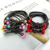 Korean version of the red beads hair ring hair jewelry Little Cherry colorful beads, head jewelry, hair with hair rubber band 2 yuan store stall source
