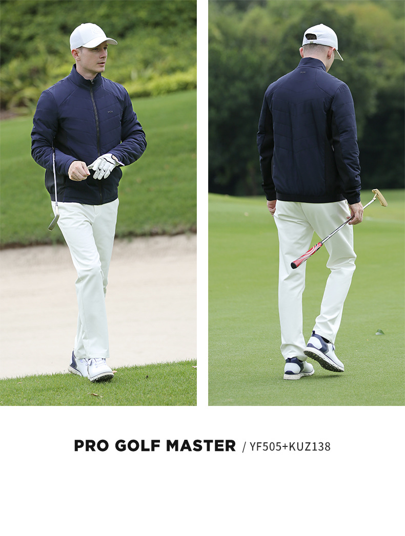 Áo khoác golf nam dài tay chần bông PGM mùa thu đông — Yf505-đỏ [chần bông], Yf505-trắng [chần bông], Yf505-màu Xanh nước biển [chần bông] chi tiết 7